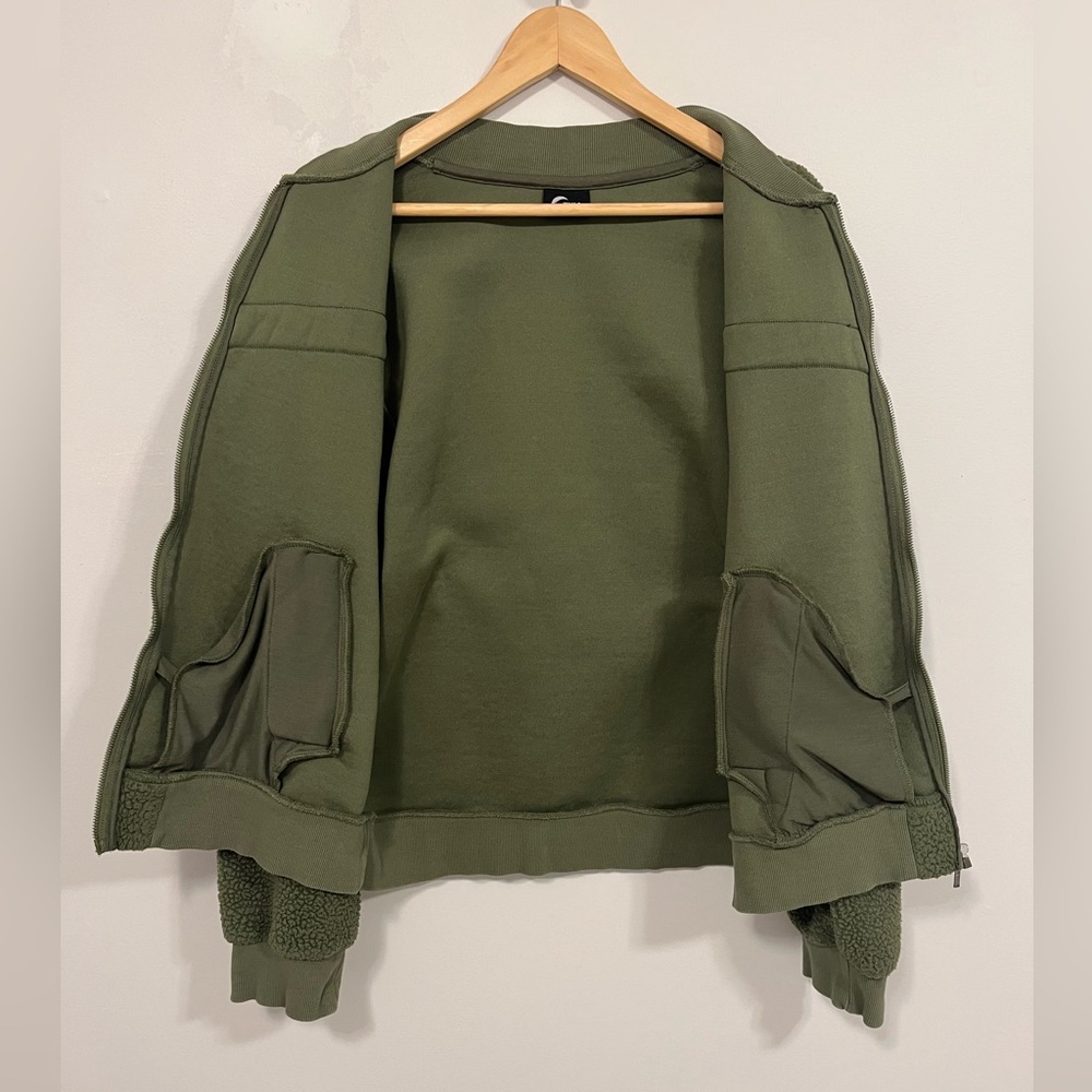 Zyia Active Flying V High Pile Fleece Bomber Jacket XL - Picture 7 of 15